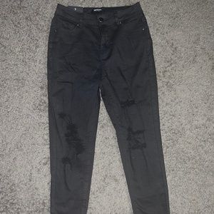 Black Ripped Skinny Jeans SIZE 7
